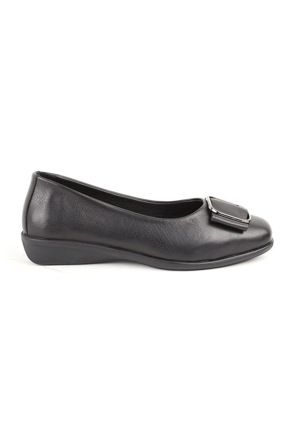 L076.3101 Genuine Leather Buckle Flexible Rubber Sole Women's Loafer Casual Shoes - MALLTURK
