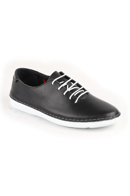 L077.221 Genuine Leather Lightweight Poly Sole Lace-Up Women's Casual Shoes 26Y - MALLTURK