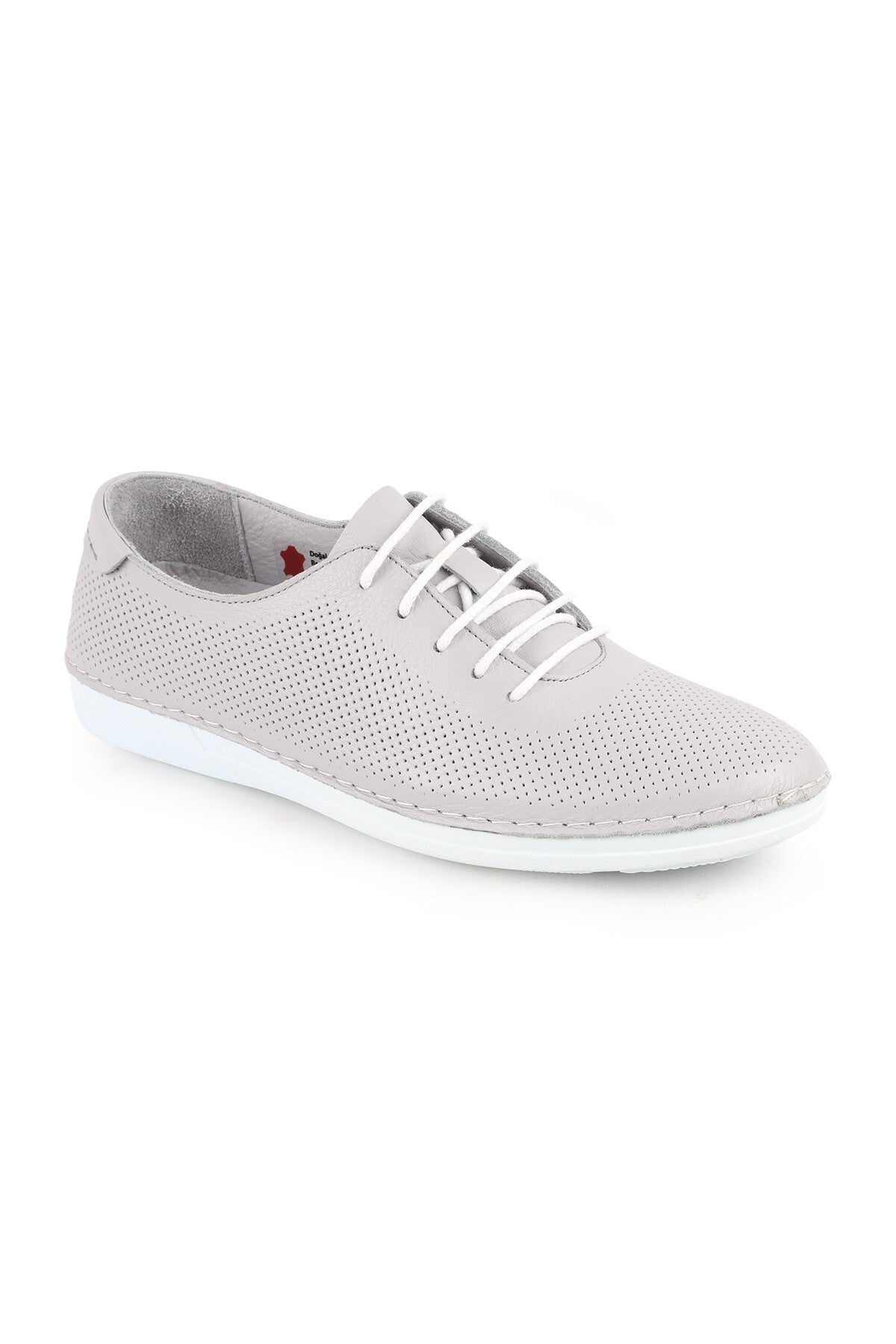 L077.228 Genuine Leather Laser Cut Perforated Breathable Lace-Up Women's Casual Shoes 26Y - MALLTURK