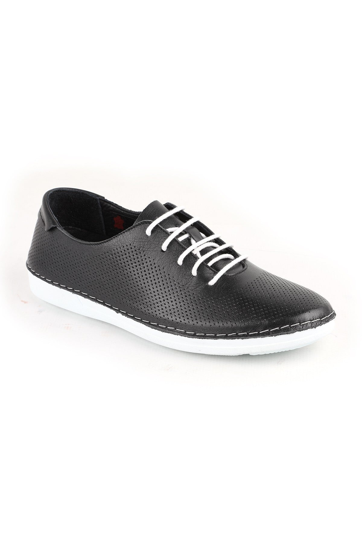 L077.228 Genuine Leather Laser Cut Perforated Breathable Lace-Up Women's Casual Shoes 26Y - MALLTURK