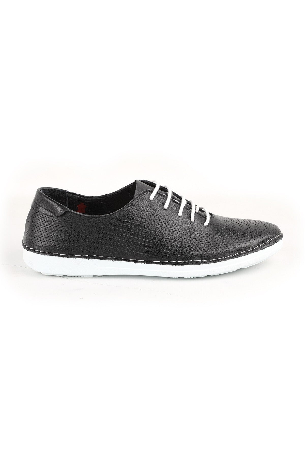 L077.228 Genuine Leather Laser Cut Perforated Breathable Lace-Up Women's Casual Shoes 26Y - MALLTURK