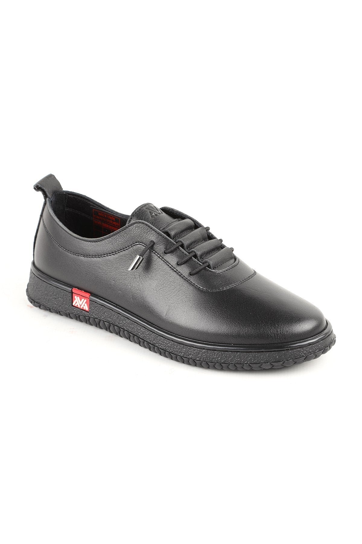 L077.2487 Genuine Leather Elastic Laced Non-Slip Rubber Sole Women's Casual Shoes 26Y - MALLTURK
