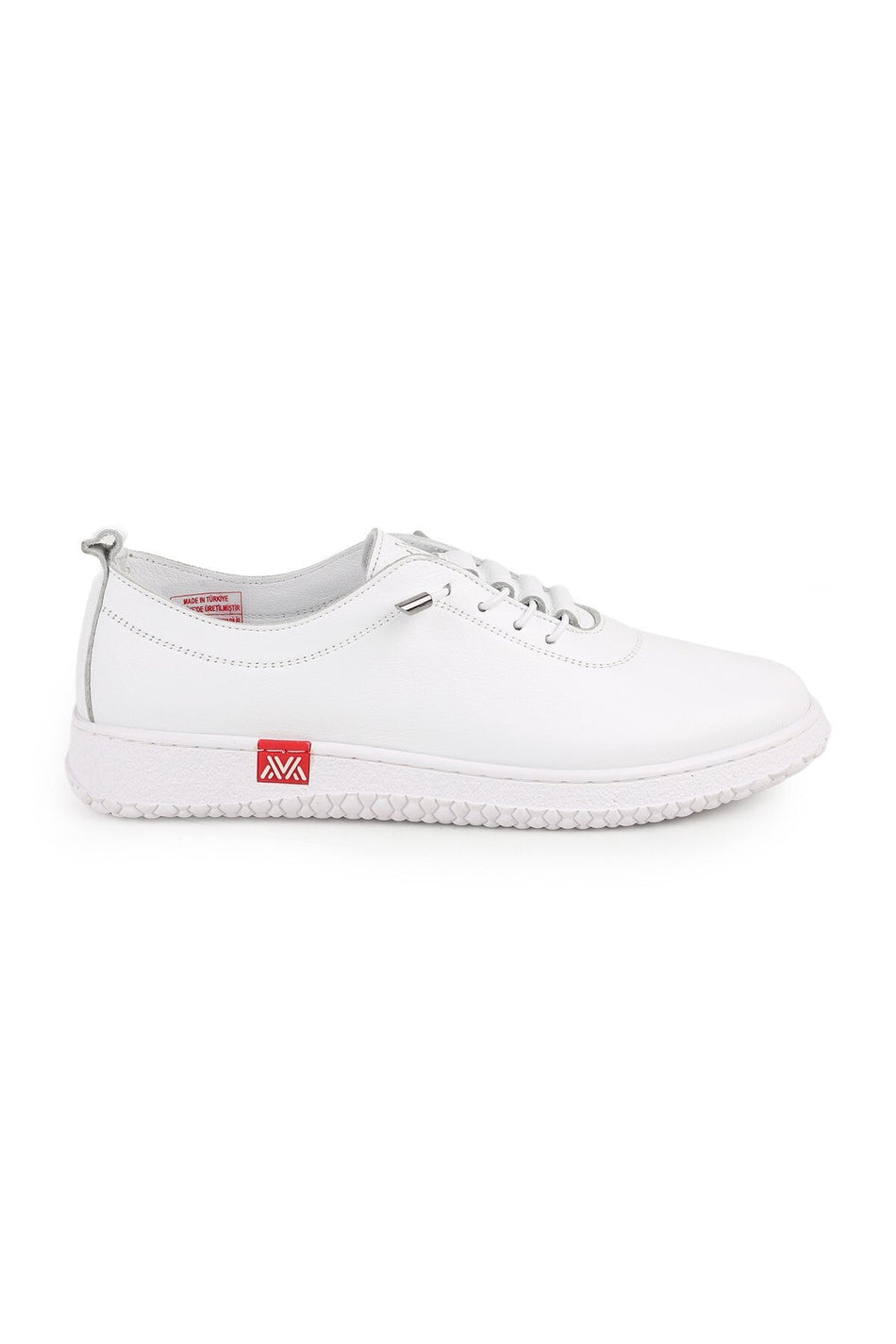 L077.2487 Genuine Leather Elastic Laced Non-Slip Rubber Sole Women's Casual Shoes 26Y - MALLTURK