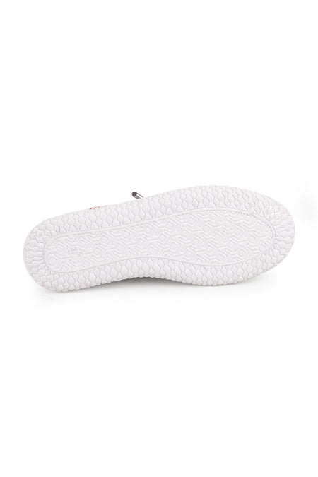 L077.2487 Genuine Leather Elastic Laced Non-Slip Rubber Sole Women's Casual Shoes 26Y - MALLTURK