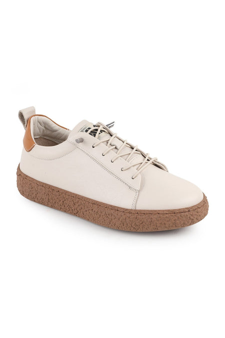 L077.2684 Hakiki Deri Hafif Poli Taban Bağcıklı Kadın Casual Sneaker Ayakkabı 26Y - MALLTURK