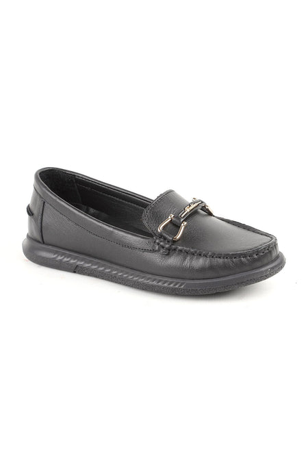 L081.24111 Genuine Leather Rubber Sole Daily Ballerina Shoes - MALLTURK