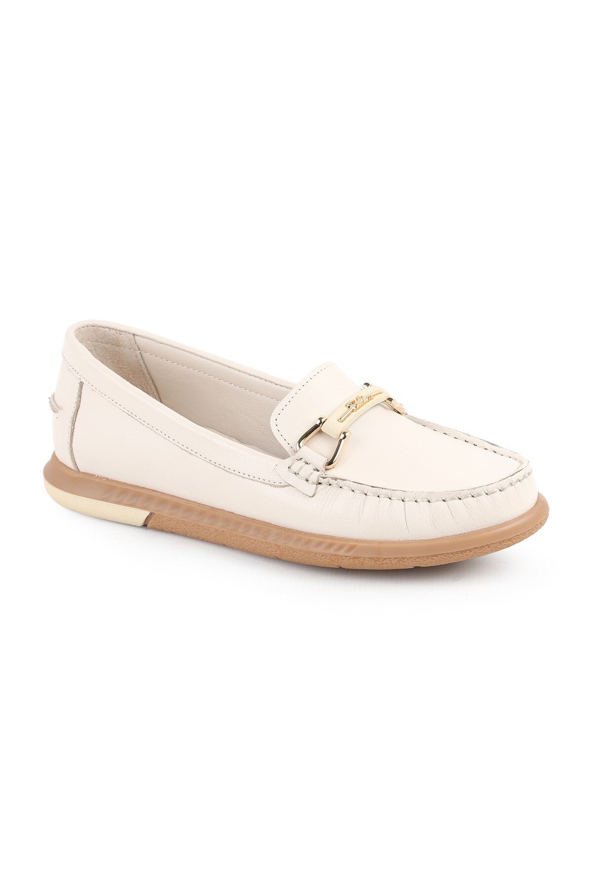 L081.24111 Genuine Leather Rubber Sole Daily Ballerina Shoes - MALLTURK