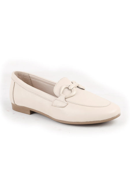 L081.24201 Genuine Leather Elegant Buckle Thermo Sole Flat Women's Casual Loafer Shoes - MALLTURK