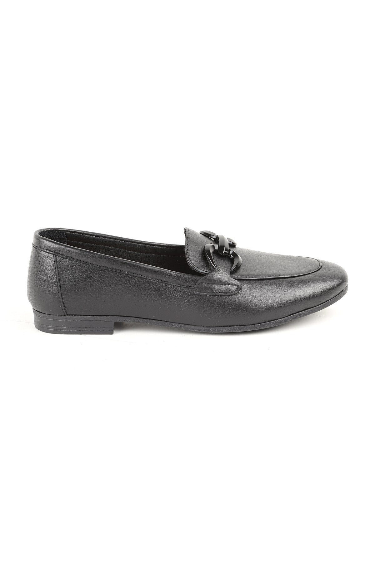 L081.24201 Genuine Leather Elegant Buckle Thermo Sole Flat Women's Casual Loafer Shoes - MALLTURK