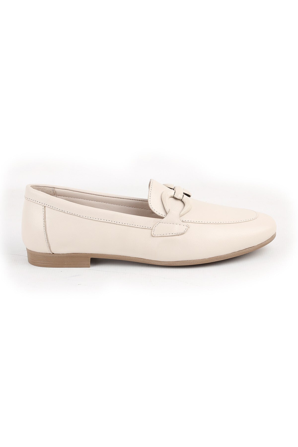 L081.24201 Genuine Leather Elegant Buckle Thermo Sole Flat Women's Casual Loafer Shoes - MALLTURK