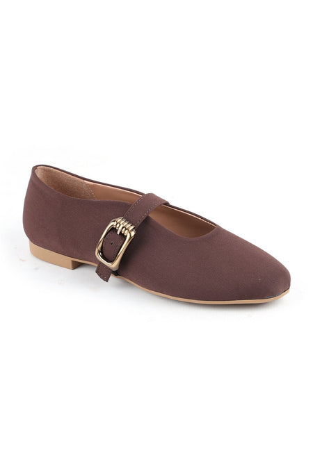 L085.K502 Genuine Nubuck Leather Buckle Mary Jane Flexible Tpu Sole Women's Casual Shoes - MALLTURK