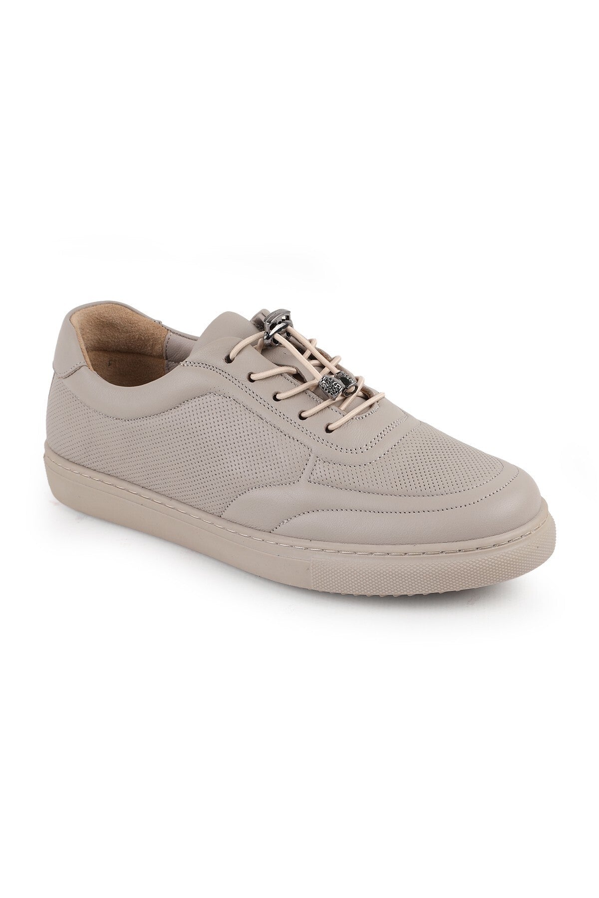 L086.901 Hakiki Deri Baskılı Kauçuk Taban Aksesuarlı Kadın Sneaker - MALLTURK
