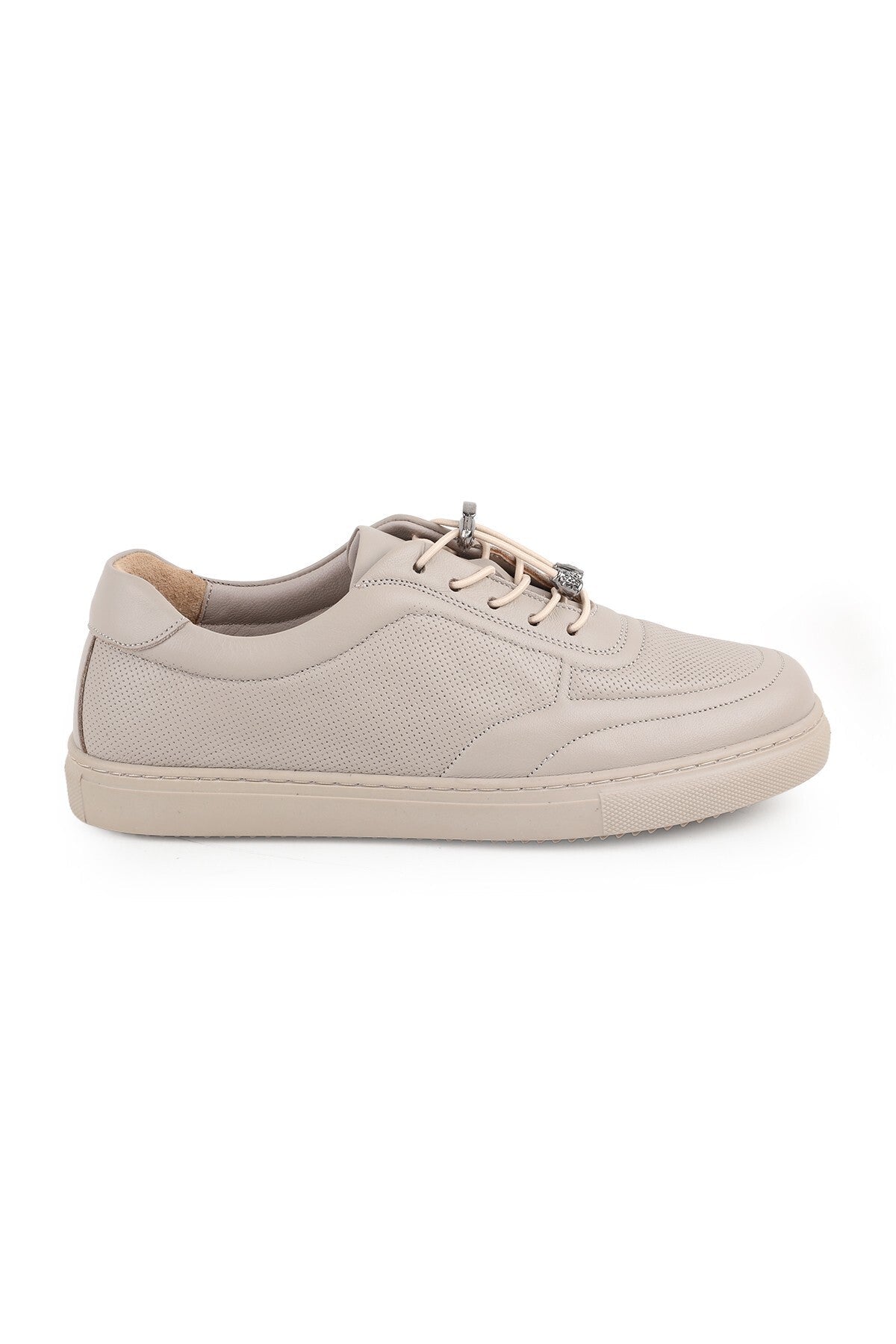 L086.901 Hakiki Deri Baskılı Kauçuk Taban Aksesuarlı Kadın Sneaker - MALLTURK