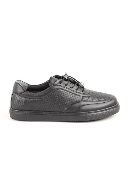 L086.901 Hakiki Deri Baskılı Kauçuk Taban Aksesuarlı Kadın Sneaker - MALLTURK