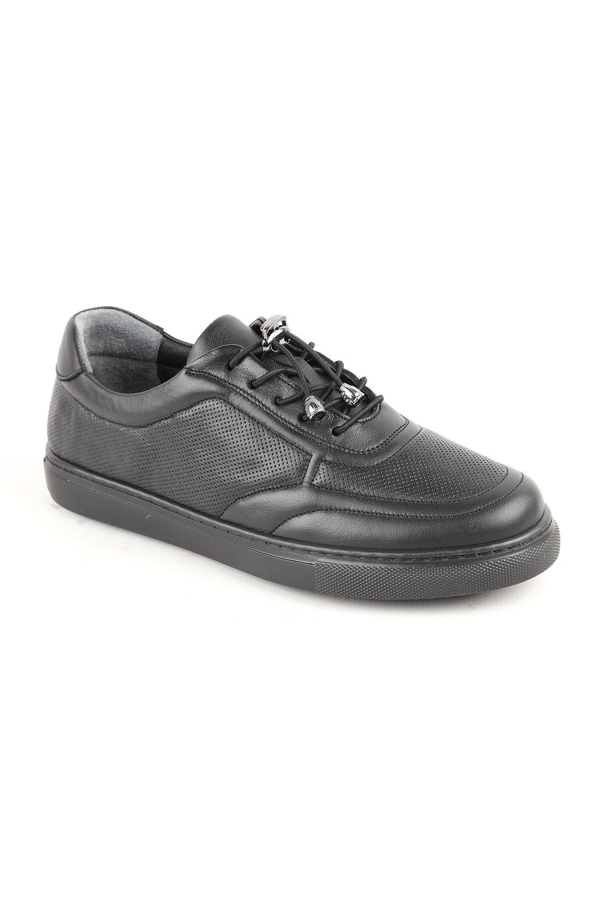 L086.901 Hakiki Deri Baskılı Kauçuk Taban Aksesuarlı Kadın Sneaker - MALLTURK