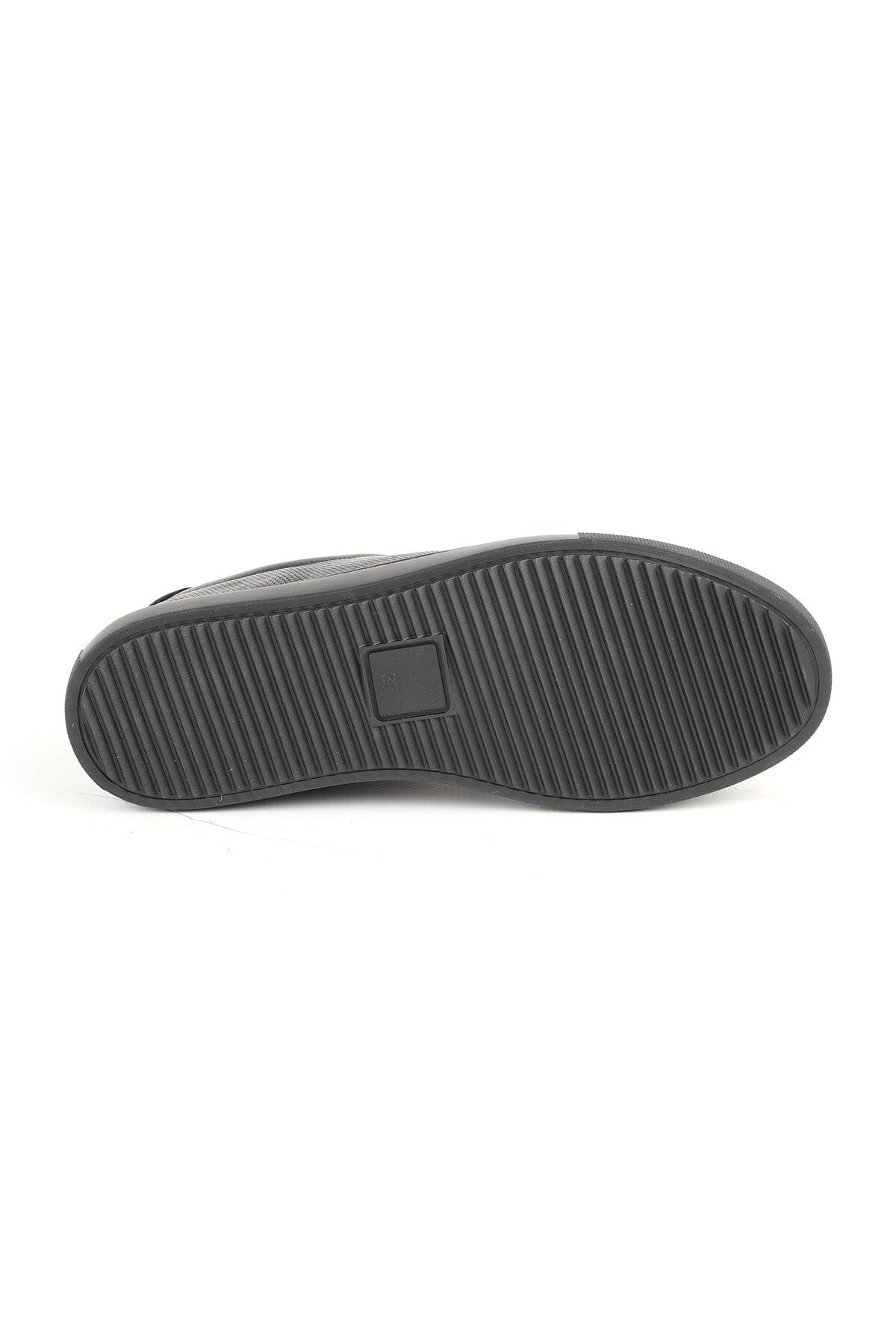 L086.901 Hakiki Deri Baskılı Kauçuk Taban Aksesuarlı Kadın Sneaker - MALLTURK