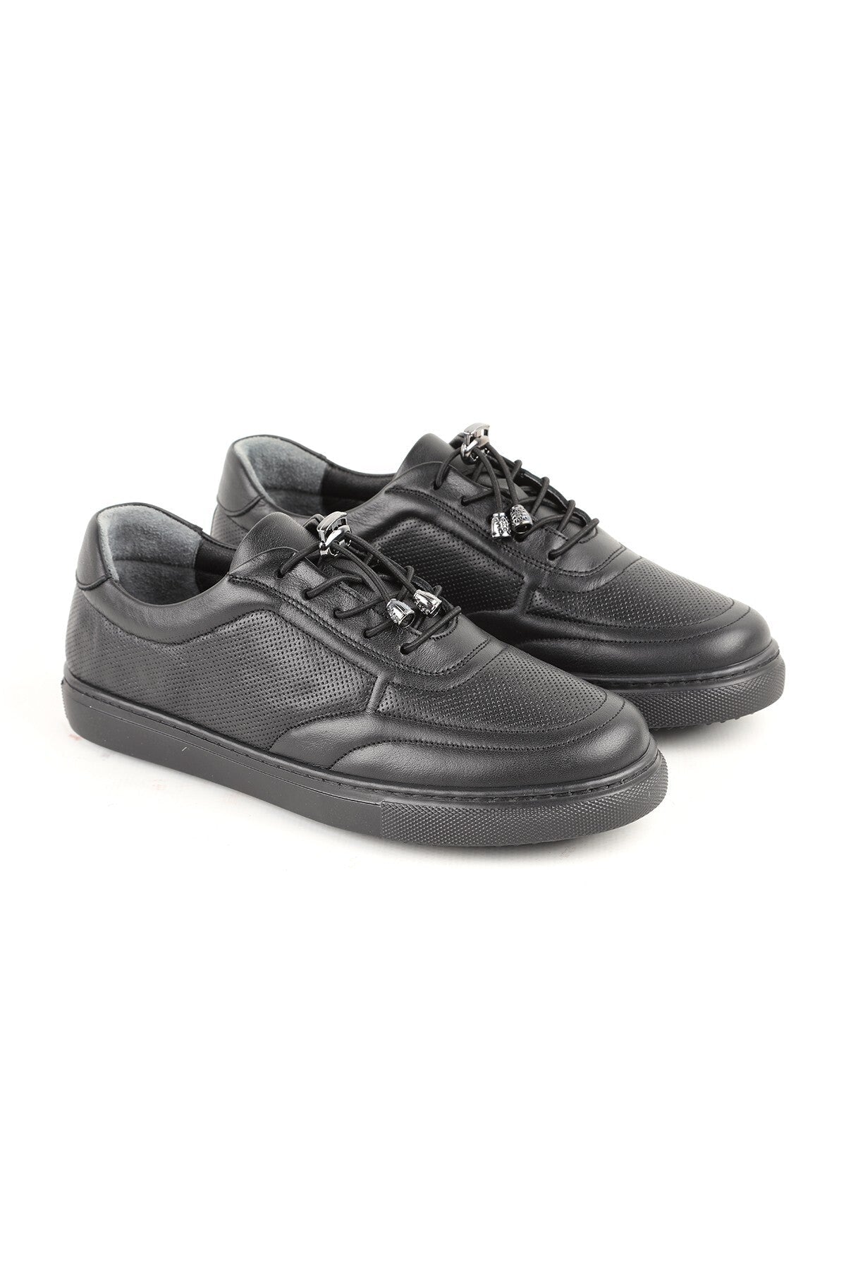 L086.901 Hakiki Deri Baskılı Kauçuk Taban Aksesuarlı Kadın Sneaker - MALLTURK