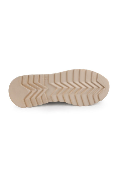 L086.919 Beyaz Gri Hakiki Baskılı Süet Deri Hafif Eva Taban Kadın Sneaker - MALLTURK