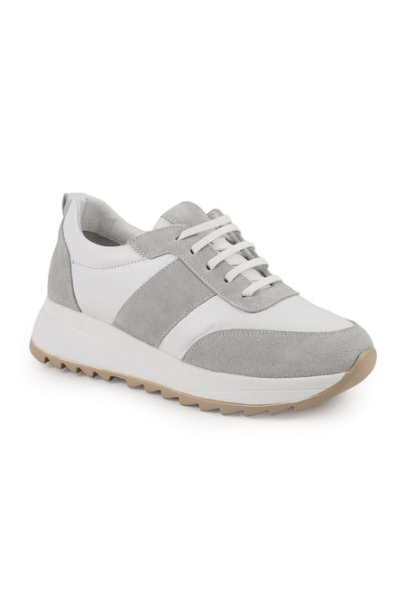L086.925 Hakiki Süet Deri Kalın Eva Taban Rahat Kadın Sneaker - MALLTURK