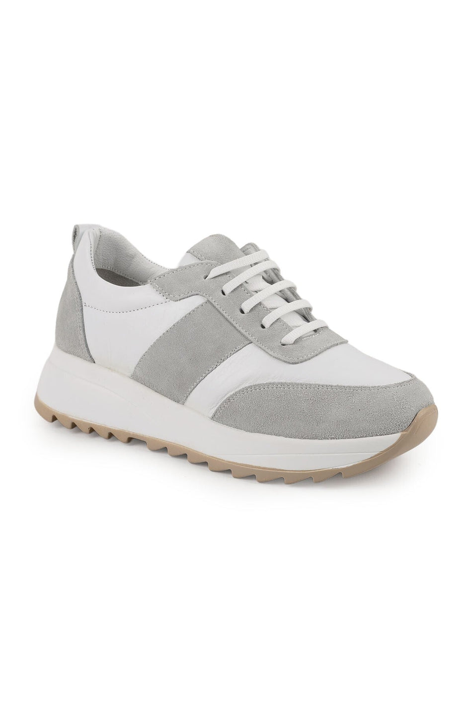 L086.925 Hakiki Süet Deri Kalın Eva Taban Rahat Kadın Sneaker - MALLTURK