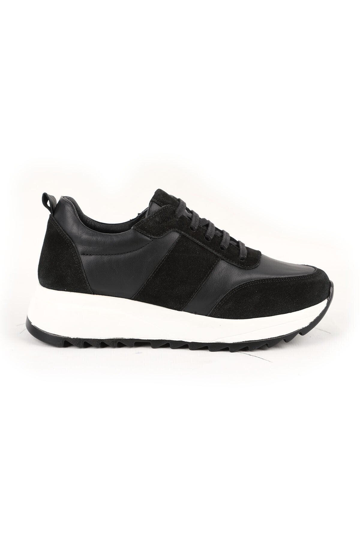 L086.925 Hakiki Süet Deri Kalın Eva Taban Rahat Kadın Sneaker - MALLTURK