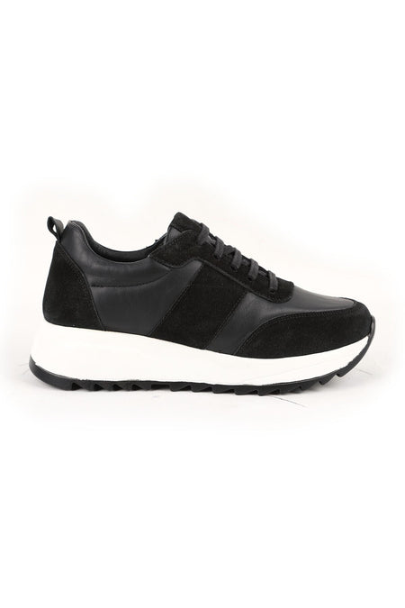 L086.925 Hakiki Süet Deri Kalın Eva Taban Rahat Kadın Sneaker - MALLTURK