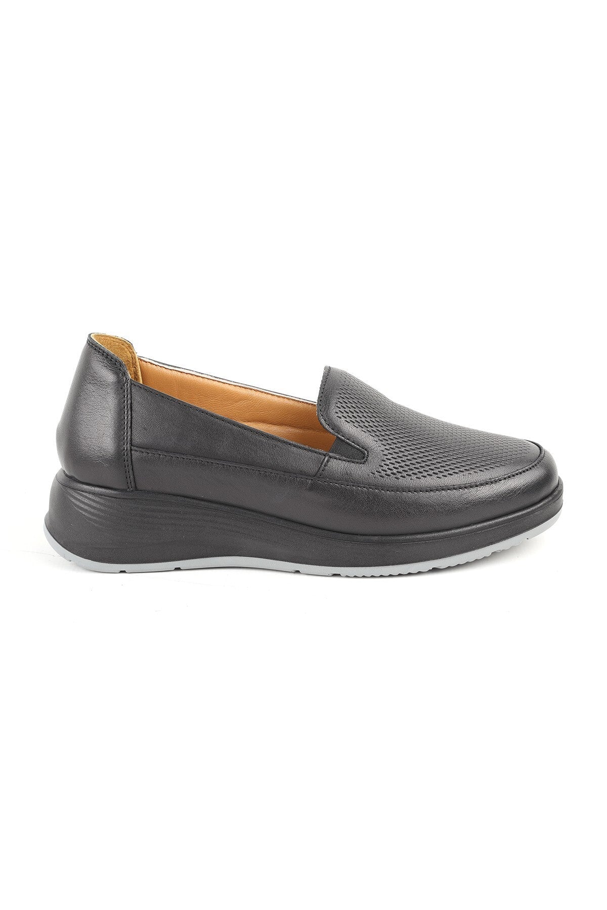 L10.100 Genuine Leather Wide Fit Printed Ultra Light Eva Sole Women's Comfort Mother Shoes - MALLTURK