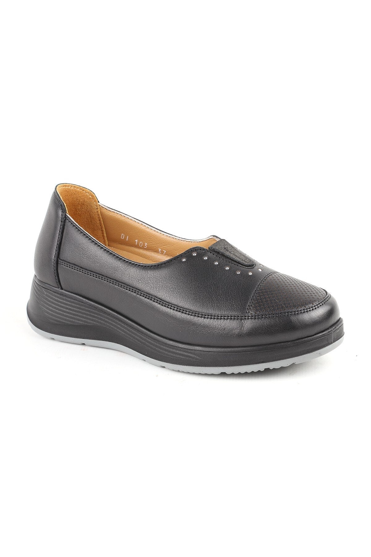 L10.103 Genuine Leather Wide Fit Ultra Light Eva Sole Women's Comfort Mother Shoes - MALLTURK