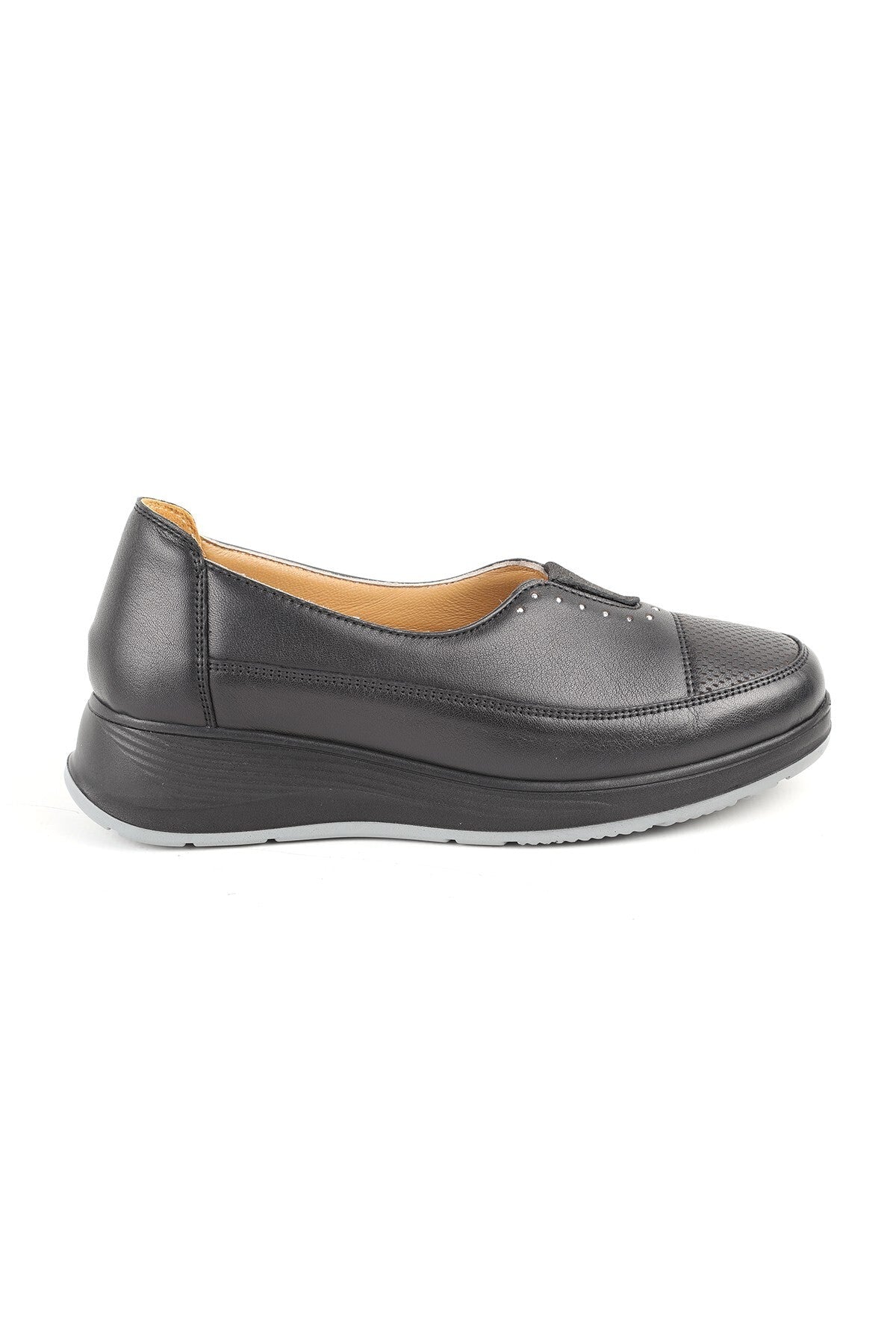 L10.103 Genuine Leather Wide Fit Ultra Light Eva Sole Women's Comfort Mother Shoes - MALLTURK