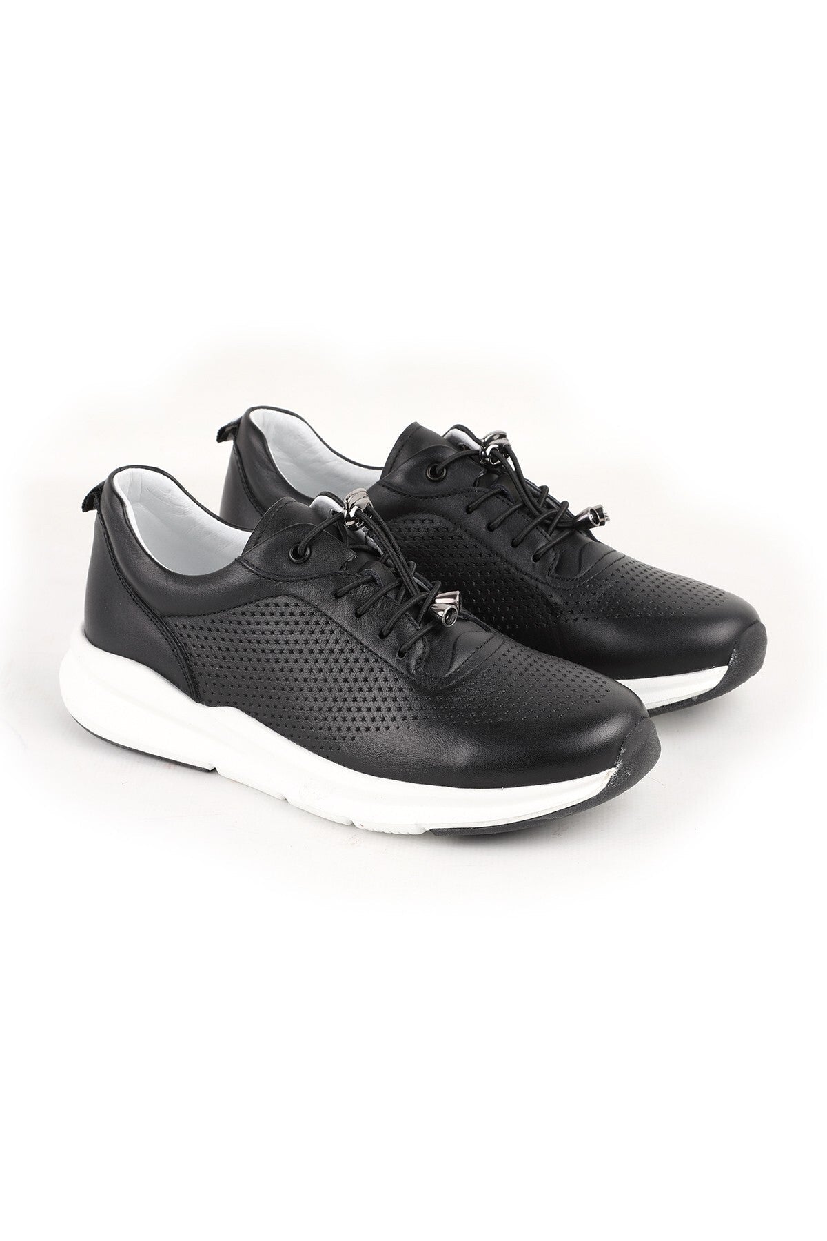 L10.2219 Hakiki Deri Baskılı Ultra Hafif Eva Taban Kadın Casual Sneaker Ayakkabı - MALLTURK