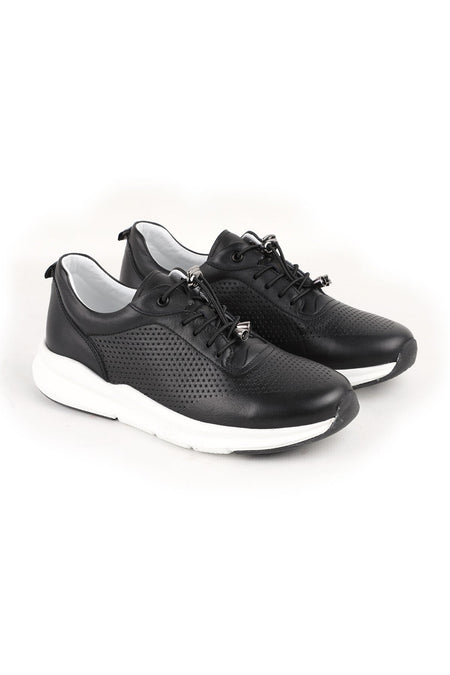 L10.2219 Hakiki Deri Baskılı Ultra Hafif Eva Taban Kadın Casual Sneaker Ayakkabı - MALLTURK
