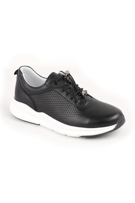 L10.2219 Hakiki Deri Baskılı Ultra Hafif Eva Taban Kadın Casual Sneaker Ayakkabı - MALLTURK