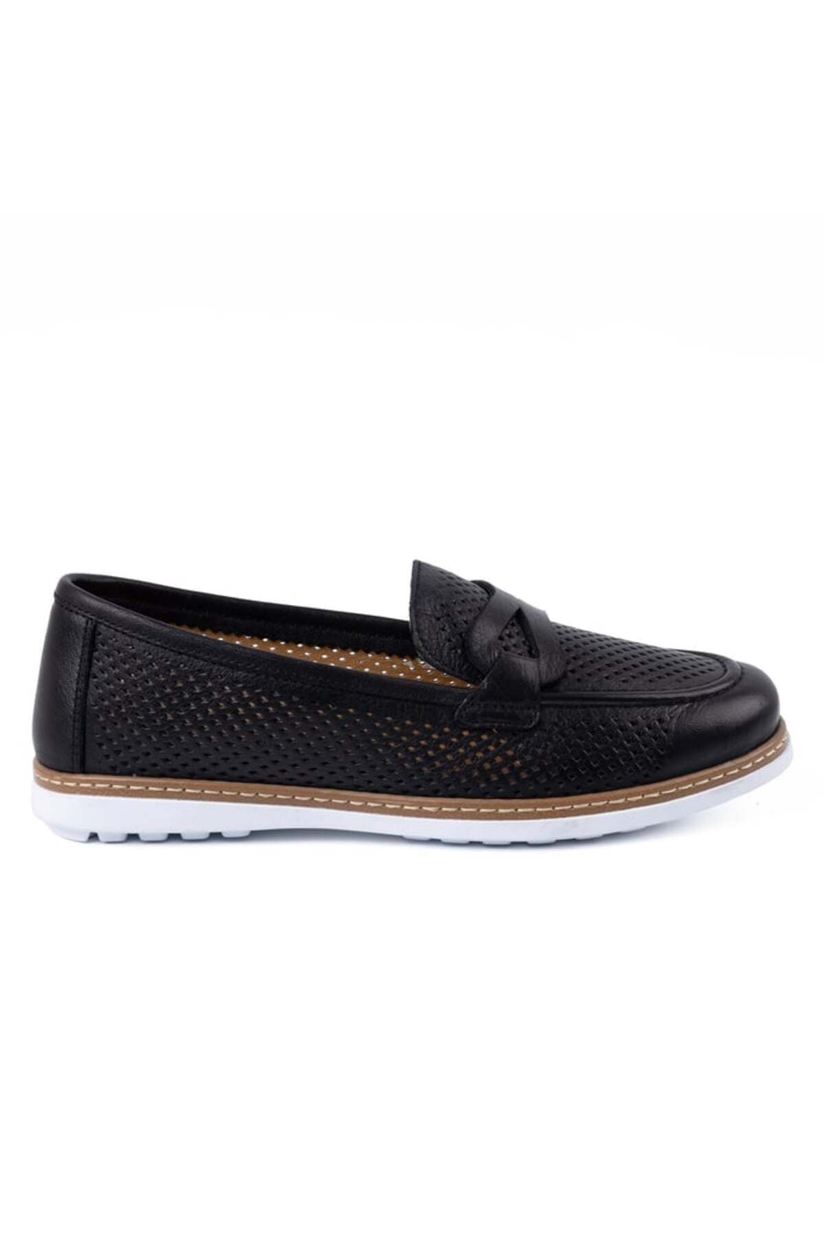L10.2231 Women's Genuine Leather Poly Antique Printed Comfort Casual Shoes - MALLTURK