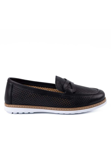 L10.2231 Women's Genuine Leather Poly Antique Printed Comfort Casual Shoes - MALLTURK