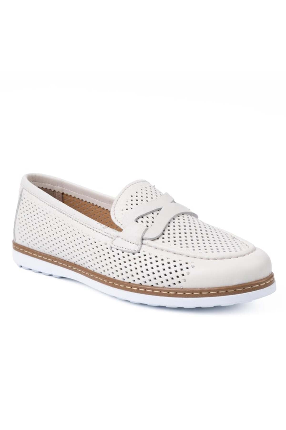 L10.2231 Women's Genuine Leather Poly Antique Printed Comfort Shoes - MALLTURK