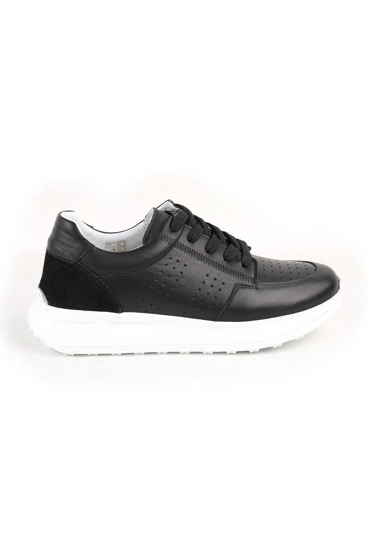 L10.2255 Hakiki Deri Baskılı Ultra Hafif Kalın Eva Taban Kadın Casual Sneaker - MALLTURK