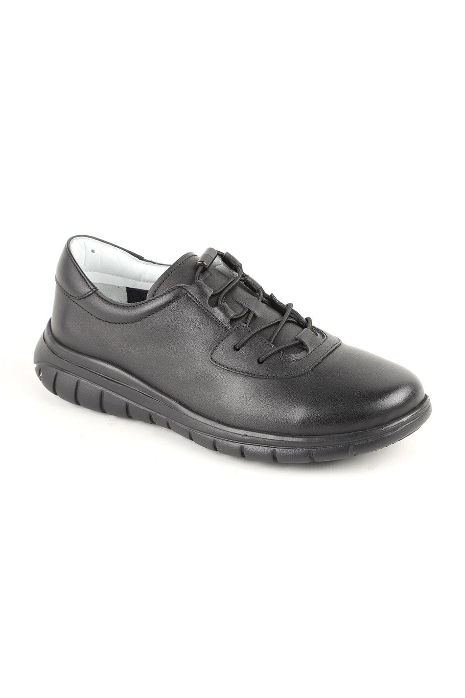 L10.2257 Genuine Leather Elastic Laced Ultra Light Eva Sole Women's Casual Shoes - MALLTURK