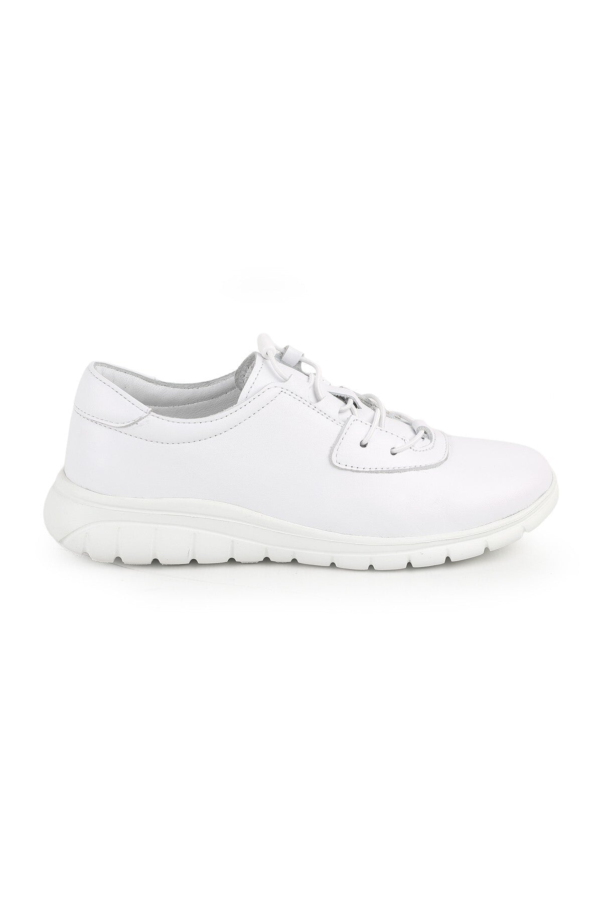 L10.2257 Genuine Leather Elastic Laced Ultra Light Eva Sole Women's Casual Shoes - MALLTURK