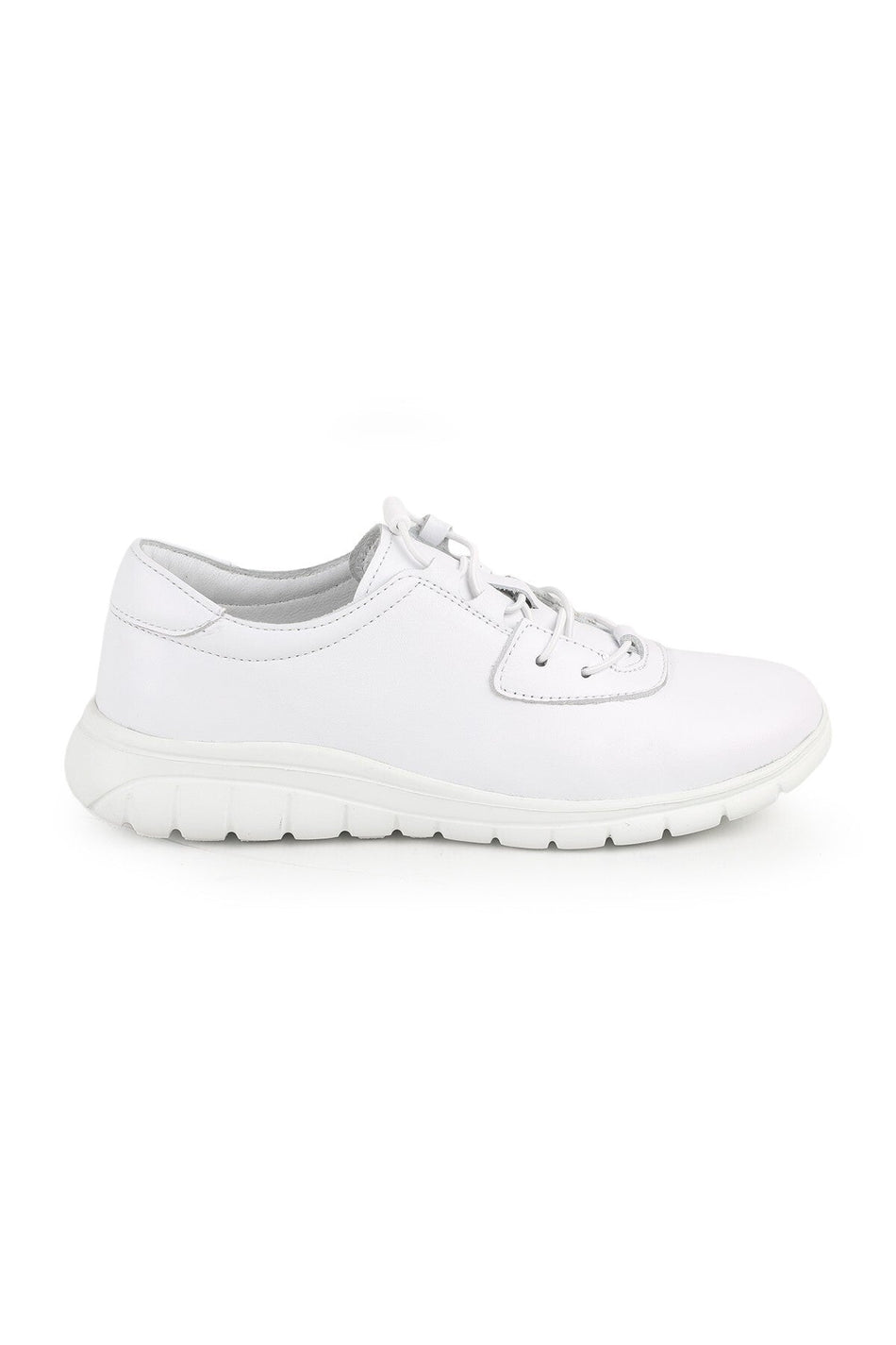 L10.2257 Genuine Leather Elastic Laced Ultra Light Eva Sole Women's Casual Shoes - MALLTURK