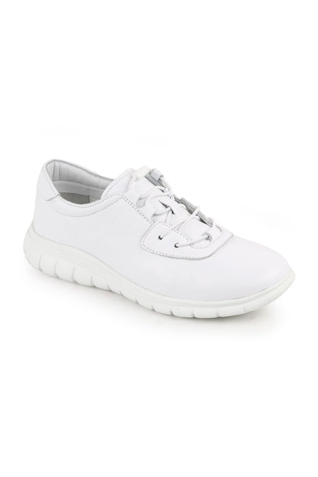 L10.2257 Genuine Leather Elastic Laced Ultra Light Eva Sole Women's Casual Shoes - MALLTURK
