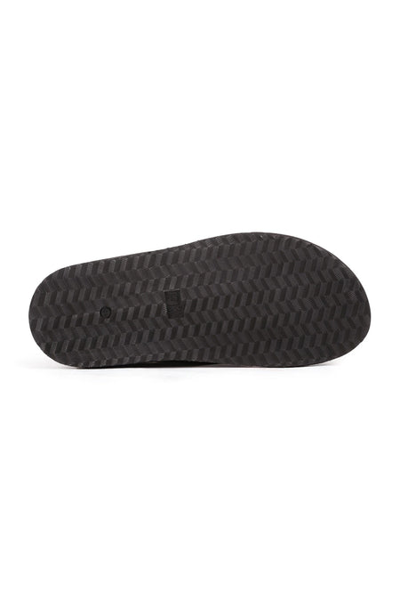 L15.8014 Leather Men's Slippers Black - MALLTURK