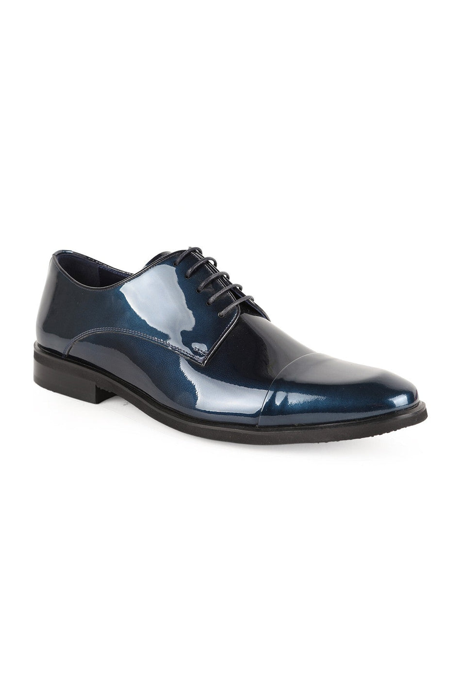 L2474 Men's Genuine Patent Leather Laser Embellished Lightweight Eva Sole Classic Groom's Shoes - MALLTURK