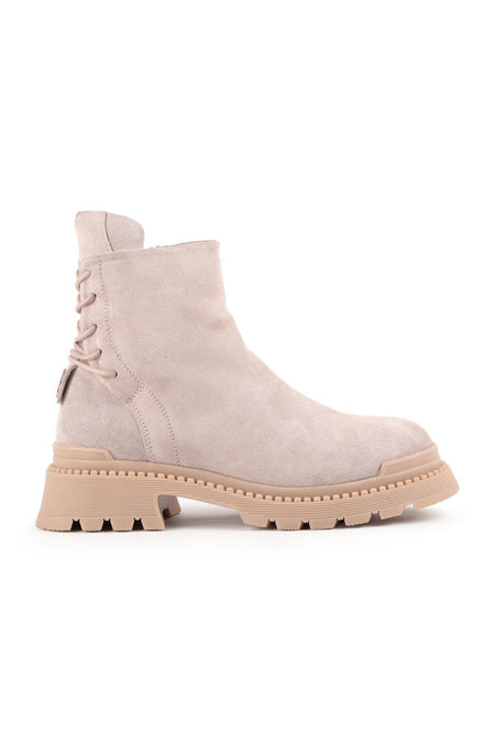 L27.10003 Suede Leather Women's Boots Mink - MALLTURK