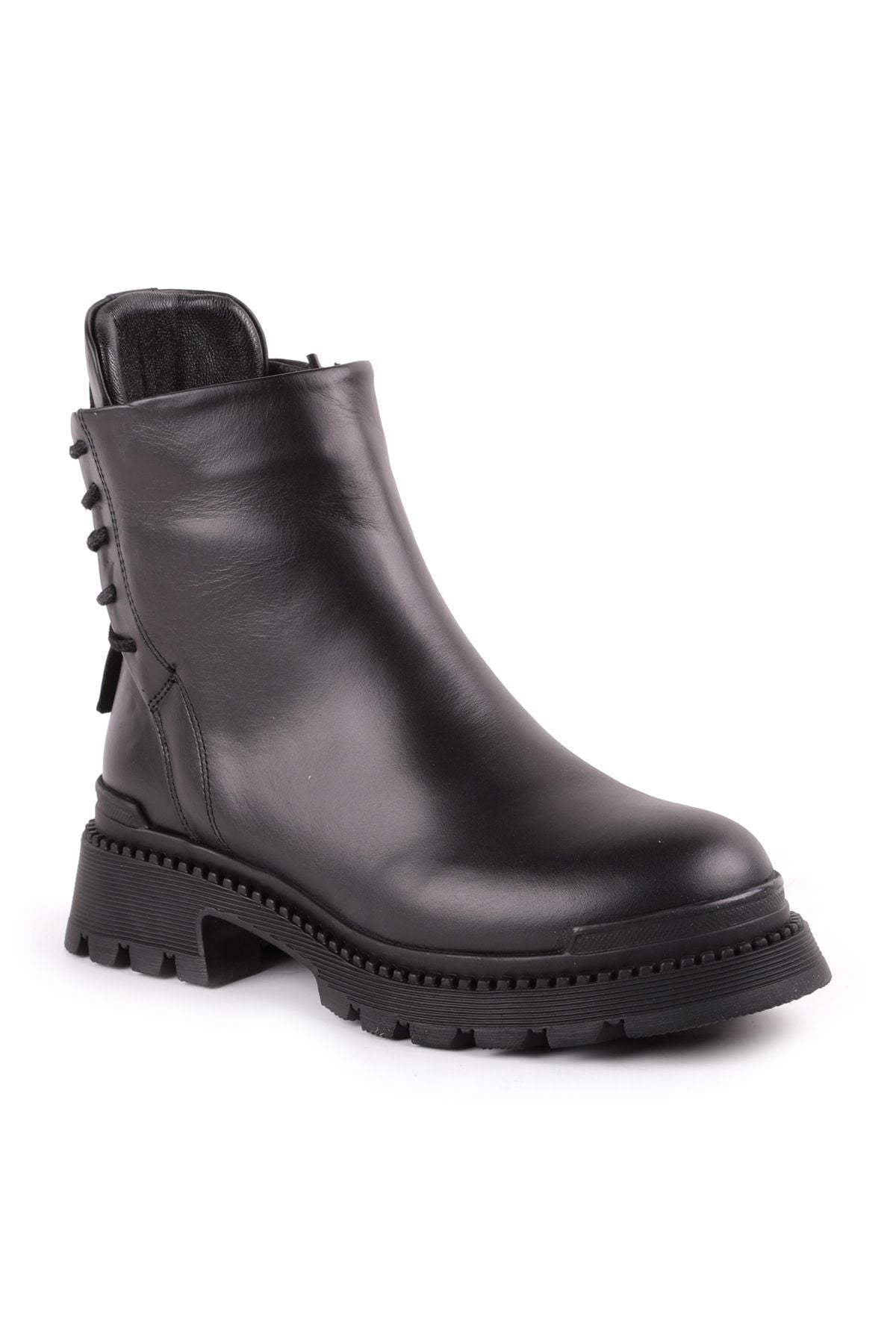 L27.10003 Women's Leather Boots Black - MALLTURK