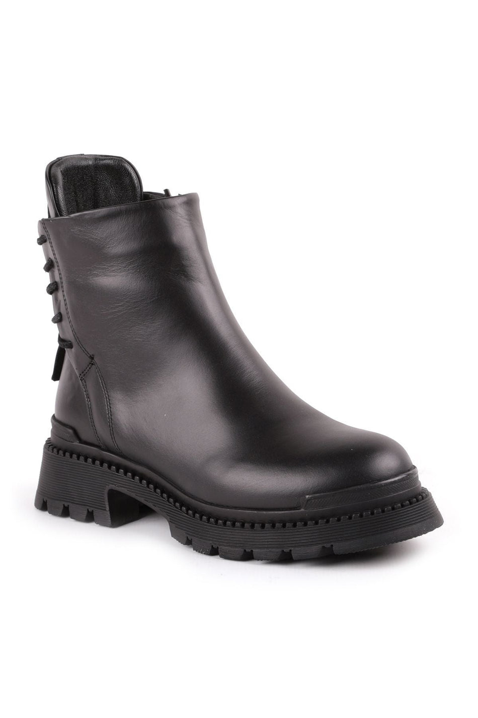 L27.10003 Women's Leather Boots Black - MALLTURK