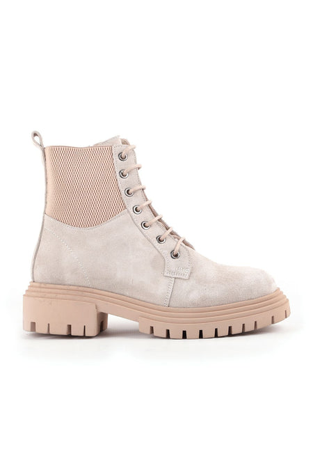 L27101055 Suede Leather Women's Boots Mink - MALLTURK