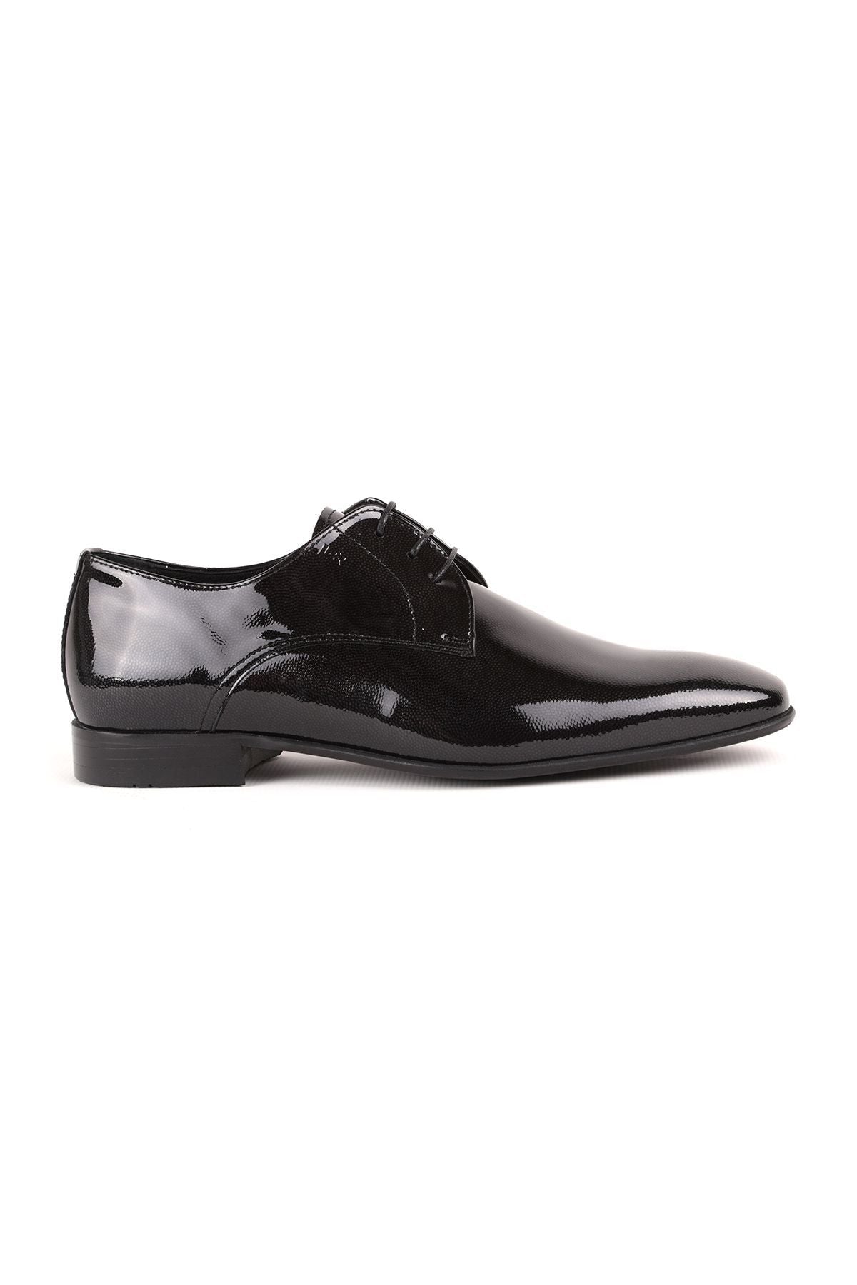 L3744 Patent Leather Men's Classic Shoes BLACK - MALLTURK
