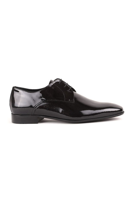 L3744 Patent Leather Men's Classic Shoes BLACK - MALLTURK