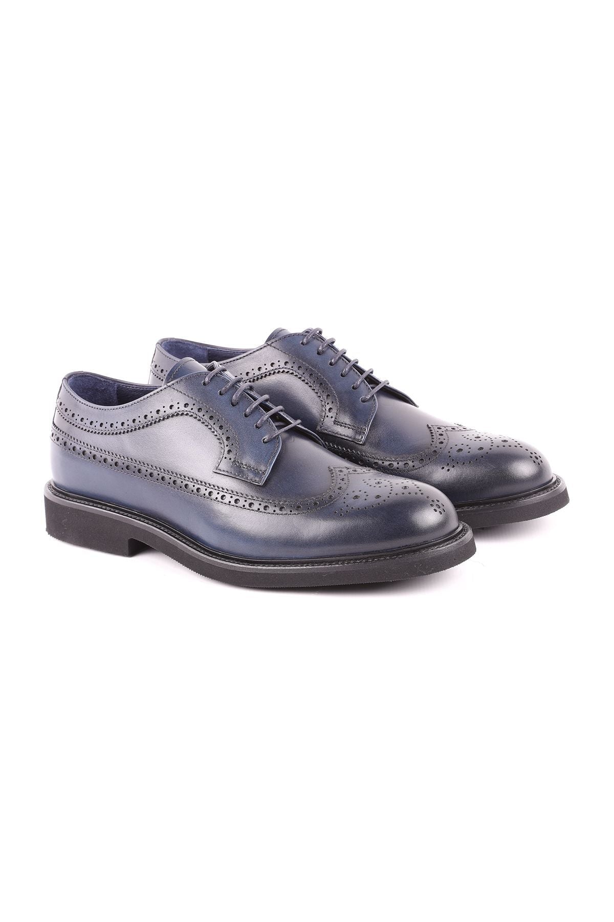 L3814 Men's Casual Shoes Navy Blue - MALLTURK