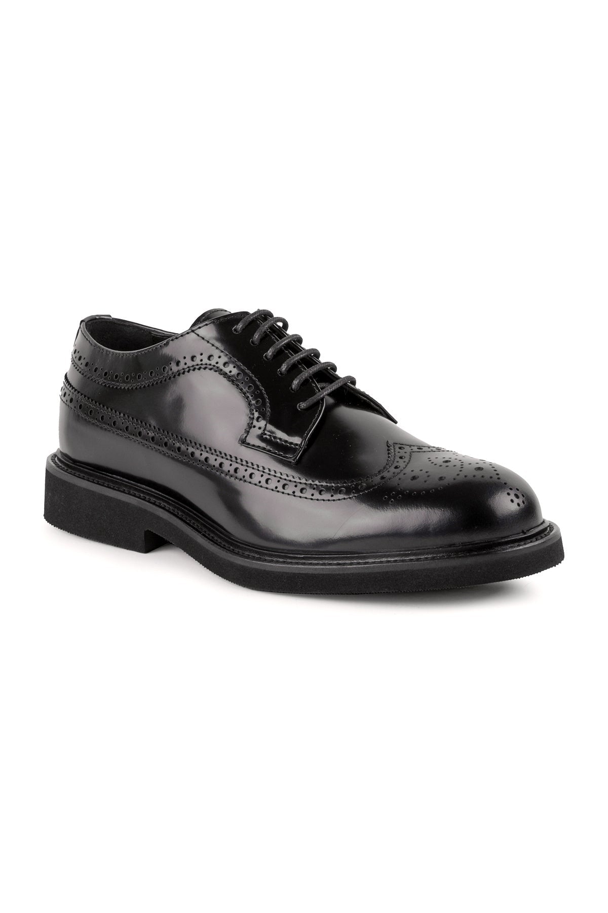 L3814 Open Leather Men's Casual Shoes Eva Black - MALLTURK